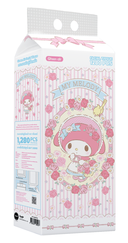 กระดาษเช็ดหน้า 1,280 แผ่น My Melody Lolita